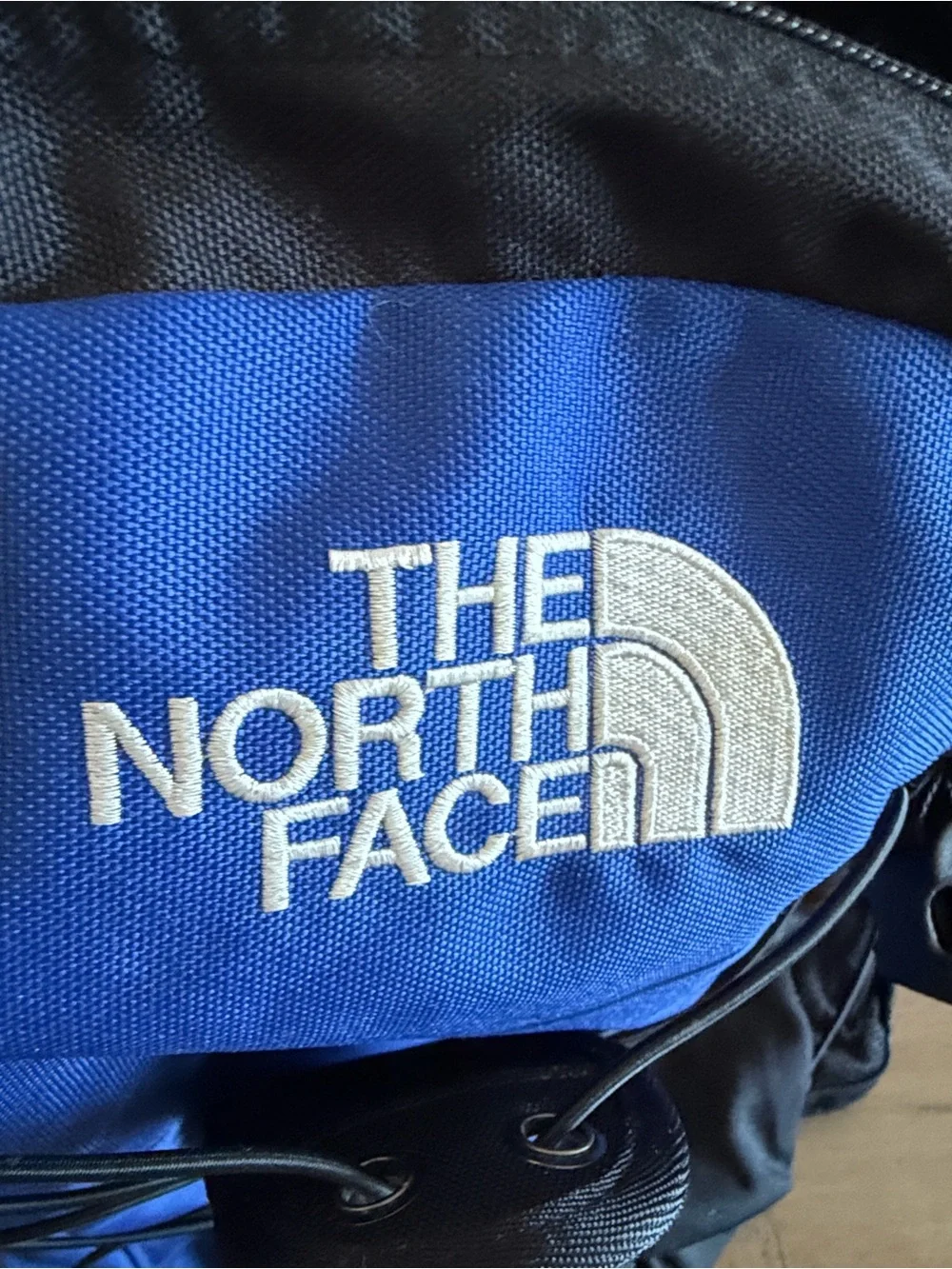 The North Face Slingshot Backpack Blue Black Outdoor Hiking Camping Gorpcore